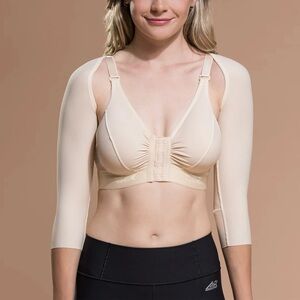 MARENA RECOVERY 3/4-LENGTH ARM SLEEVES SIZE MEDIUM COLOR BEIGE